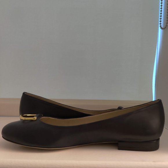 Ralph Lauren Navy Gold Accent Flats Size 7.5B - Picture 12 of 16